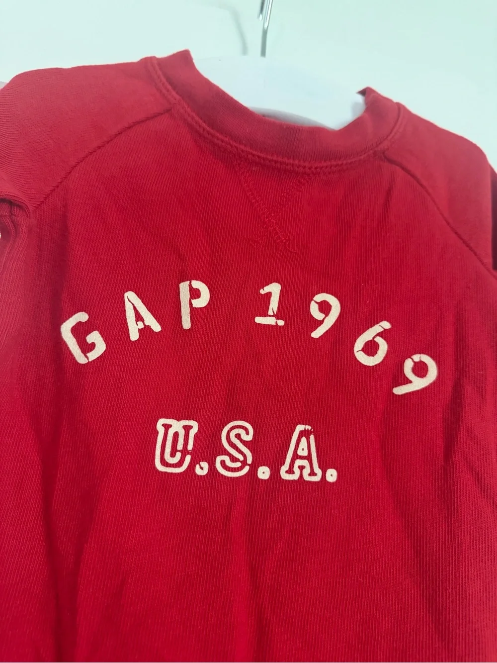 GAP Red 1969 U.S.A. Baby Romper